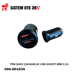 TRM ŞARJ ÇAKMAKLIK USB SOKETİ MİNİ 3.1A |  | ŞARJ ALETİ VE AUX KABLO