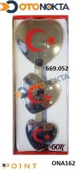 AYNA IC KALP SET 669.052 R320 KIRMIZI 3LU TAKGOR