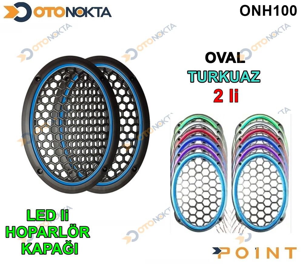 OVAL HOPARLOR KAPAGI ISIKLI TURKUAZ