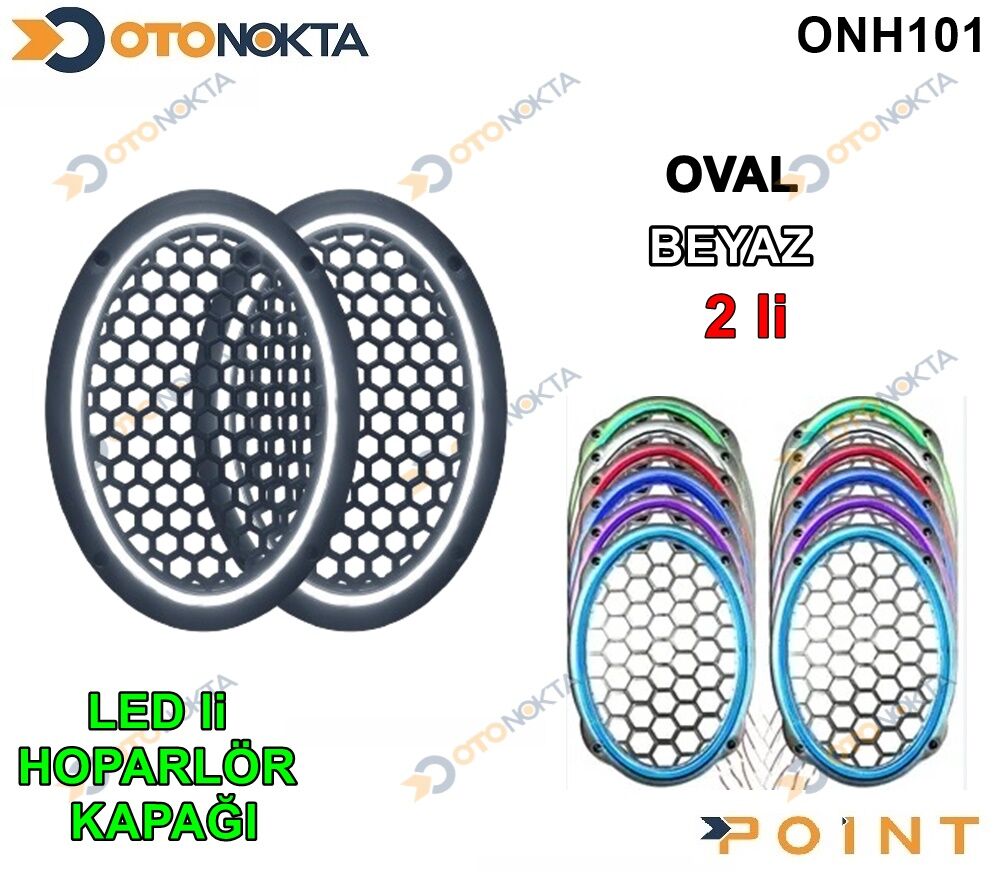 OVAL HOPARLOR KAPAGI ISIKLI BEYAZ