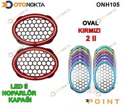 OVAL HOPARLOR KAPAGI ISIKLI KIRMIZI