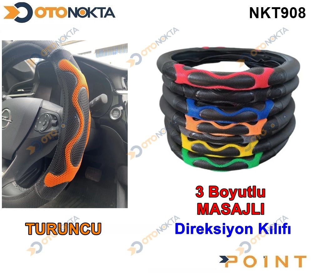 DIREKSIYON KILIFI GECMELI 3 BOYUTLU MASAJLI TURUNC