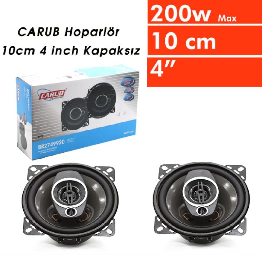 HOPARLÖR (2 ADET) 10cm 4inch  200W KAPAKSIZ