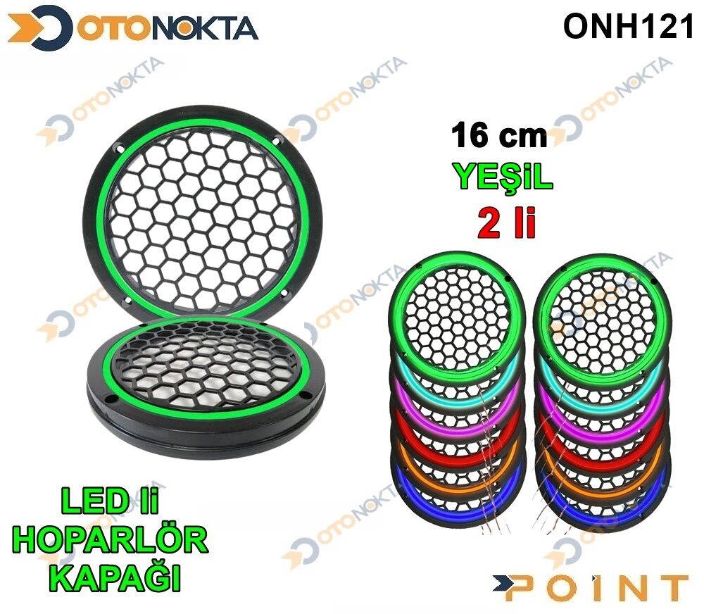 16 CM HOPARLOR KAPAGI ISIKLI YESIL