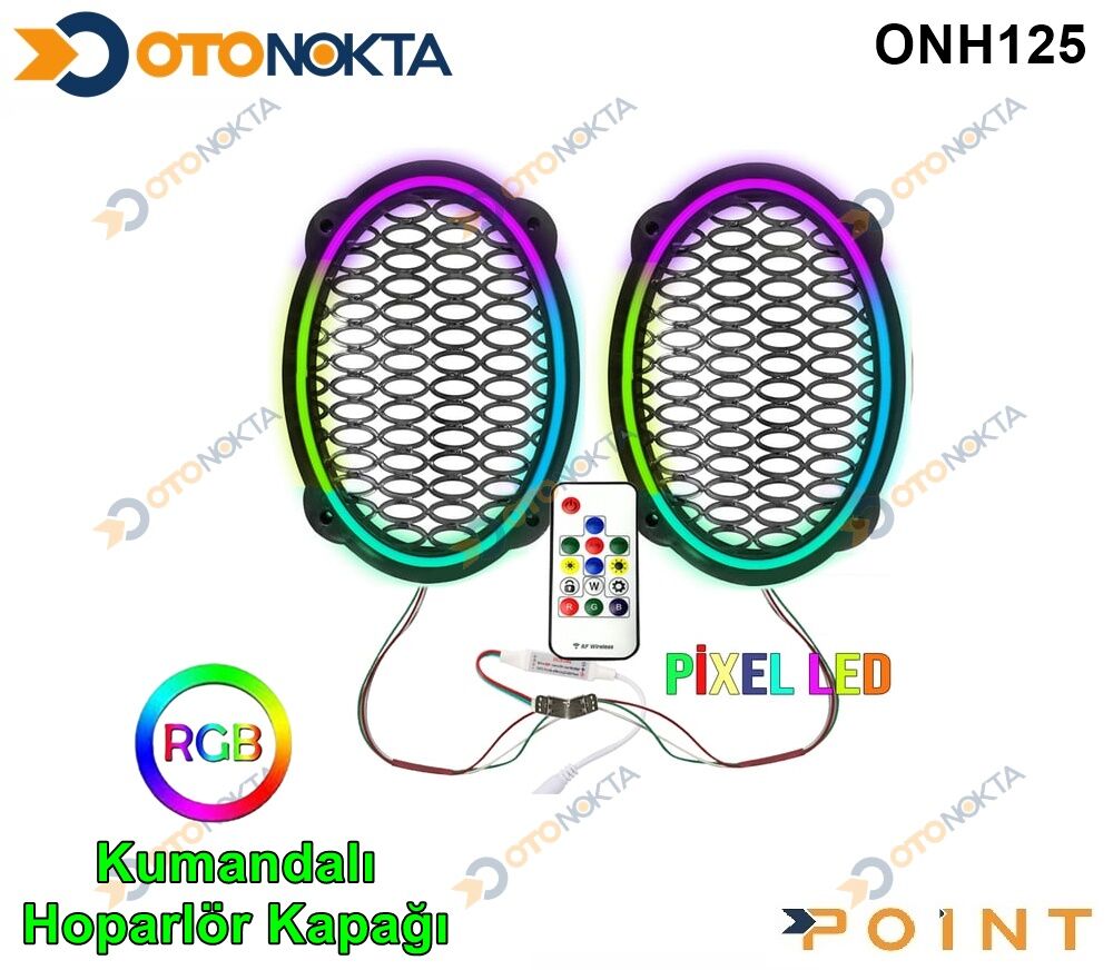 OVAL HOPARLOR KAPAGI PIXEL LED KUMANDALI