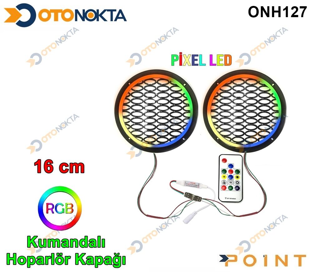 16 CM HOPARLOR KAPAGI PIXEL LED KUMANDALI