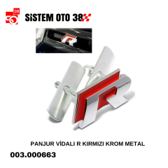 PANJUR VİDALI R KIRMIZI KROM  METAL |  | ARAÇ DIŞI AKSESUARLAR