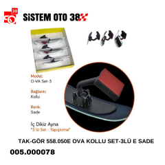 TAK-GÖR 558.050E OVA KOLLU SET-3LÜ E SADE |  | AYNALAR