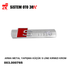 ARMA METAL YAPIŞMA KÜÇÜK S LİNE KIRMIZI KROM |  | ARAÇ DIŞI AKSESUARLAR