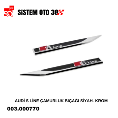 AUDİ S LİNE ÇAMURLUK BIÇAĞI SİYAH- KROM |  | ARAÇ DIŞI AKSESUARLAR