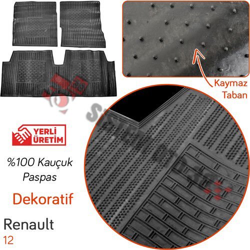 İTİBAR KAUÇUK RENAULT 12 RULO PASPAS |  | ARACA ÖZEL PASPASLAR