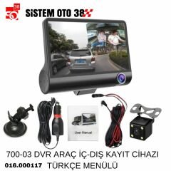 700-03 DVR ARAÇ İÇ-DIŞ KAYIT CİHAZI TÜRKÇE MENÜLÜ |  | GÜVENLİK GRUBU