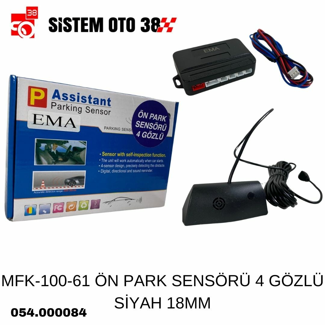 MFK-100-61 ÖN PARK SENSÖRÜ 4 GÖZLÜ SİYAH 18MM |  | PARK SENSÖRLERİ