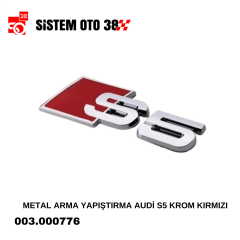 METAL ARMA YAPIŞTIRMA AUDİ S5 KROM KIRMIZI |  | ARAÇ DIŞI AKSESUARLAR
