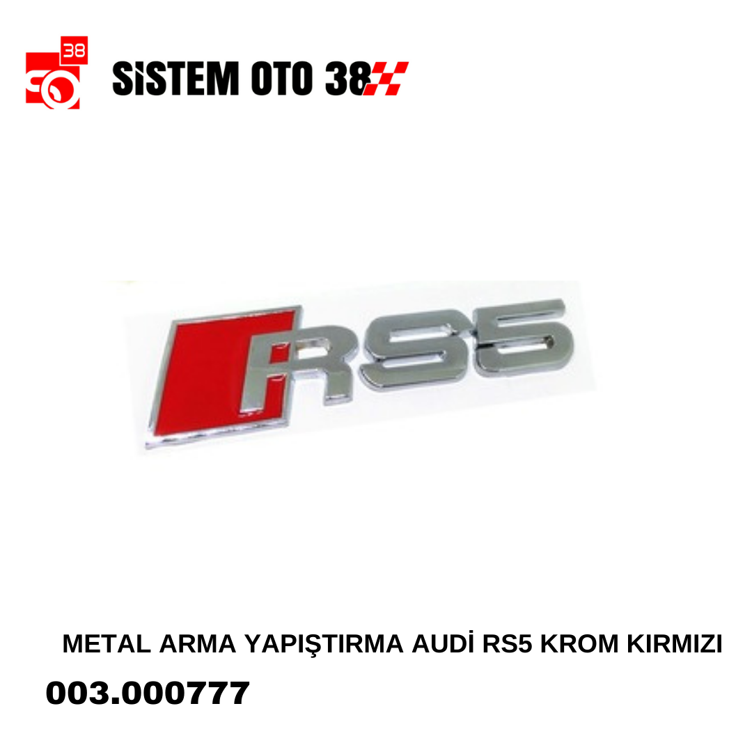 METAL ARMA YAPIŞTIRMA AUDİ RS5 KROM KIRMIZI |  | ARAÇ DIŞI AKSESUARLAR