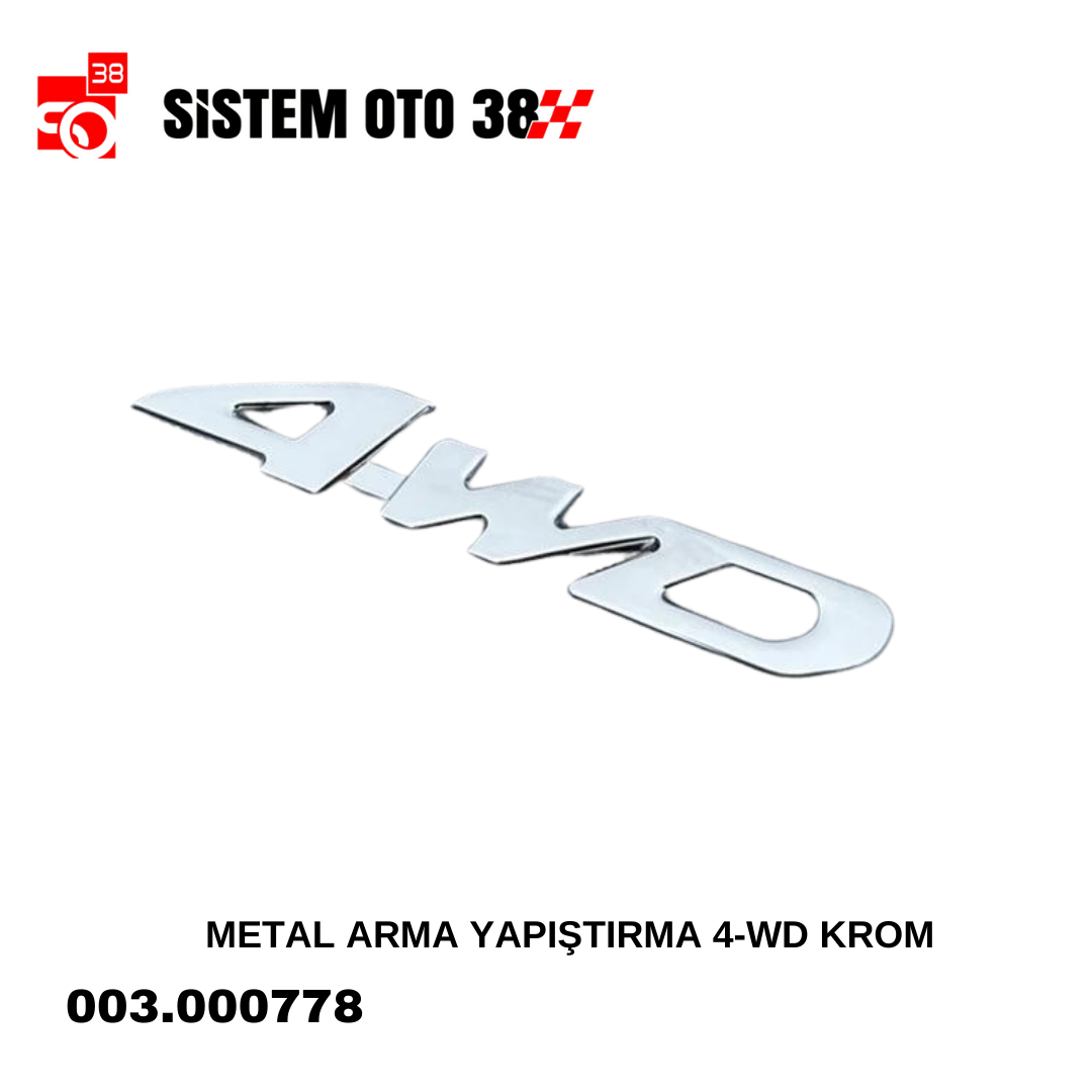 METAL ARMA YAPIŞTIRMA 4-WD KROM |  | ARAÇ DIŞI AKSESUARLAR