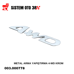 METAL ARMA YAPIŞTIRMA 4-WD KROM |  | ARAÇ DIŞI AKSESUARLAR
