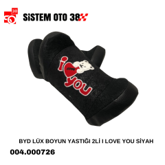BYD LÜX BOYUN YASTIĞI 2Lİ I LOVE YOU SİYAH |  | BOYUN YASTIKLARI