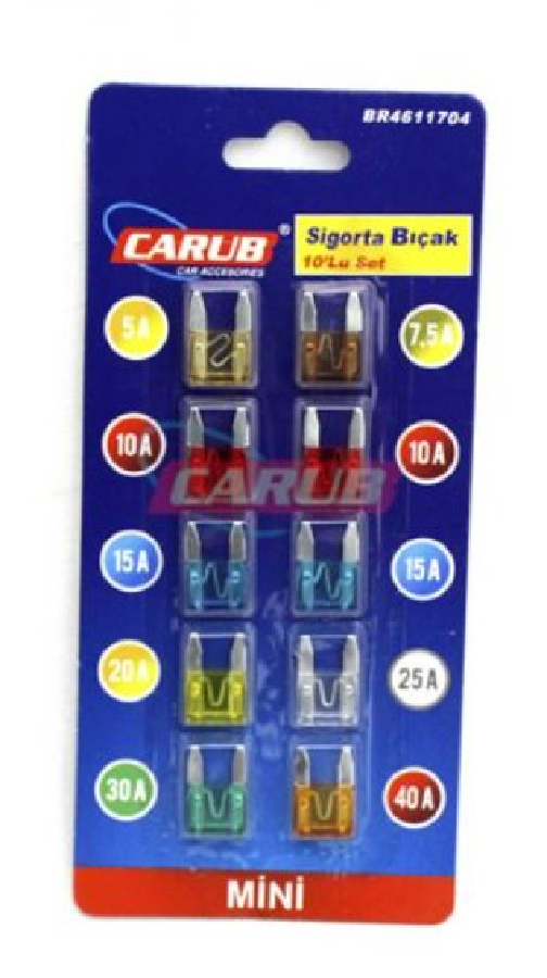 SİGORTA BIÇAK MİNİ U 10LU SET