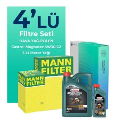 Skoda SuperB 1.9 Dizel Filtre Bakım Seti Castrol Motor Yağlı (2001-2009) 4 Lü