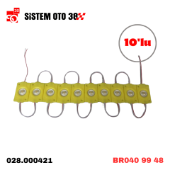 BR0409948 PARMAK LAMBA TEK MERCEKLİ LED SARI 10LU |  | LED AYDINLATMA GRUBU