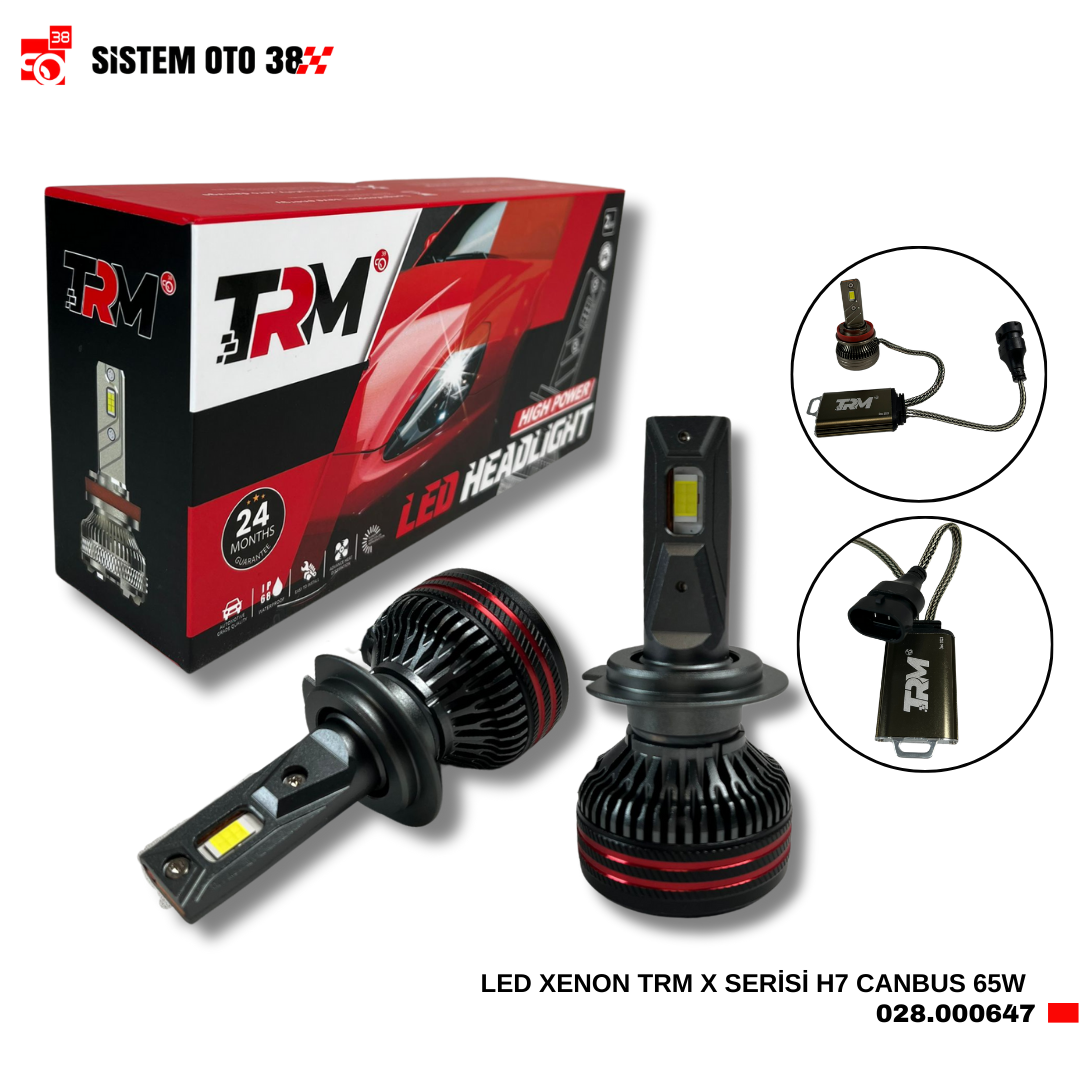 LED XENON TRM PREMİUM X SERİSİ H7 CANBUS 65W |  | LED XENON
