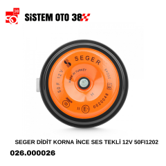 SEGER DİDİT KORNA İNCE SES TEKLİ 12V 50FI1202 |  | KORNALAR