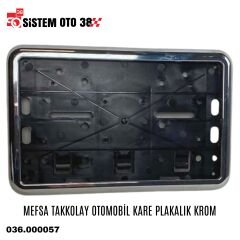 MEFSA TAKKOLAY OTOMOBİL KARE PLAKALIK KROM |  | PLAKALIKLAR