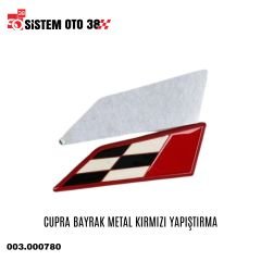 CUPRA BAYRAK METAL KIRMIZI YAPIŞTIRMA |  | ARAÇ DIŞI AKSESUARLAR
