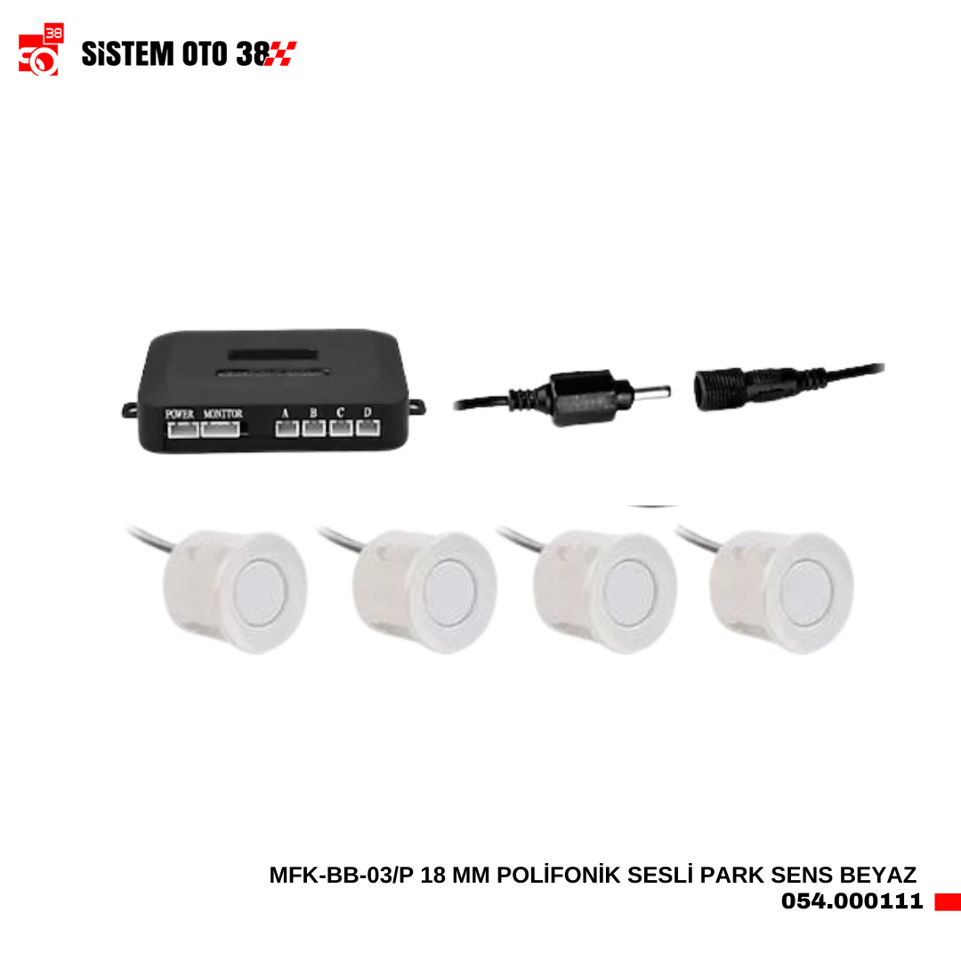 MFK-BB-03/P 18 MM POLİFONİK SESLİ PARK SENS BEYAZ |  | PARK SENSÖRLERİ