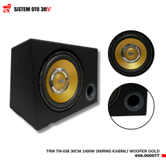 TRM TM-038 30CM 1400W 300RMS KABİNLİ WOOFER GOLD |  | WOOFERLAR