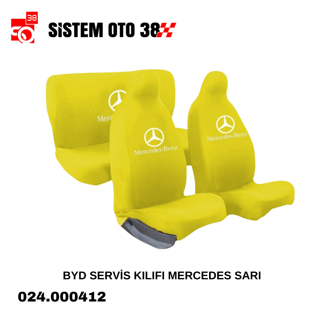 BYD SERVİS KILIFI MERCEDES SARI |  | KOLTUK KILIF VE MİNDER