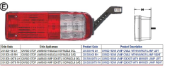 FORD CARGO YM UNİVERSAL DORSE STOP LAMBASI KABLOLU BOYNUZLU SOL