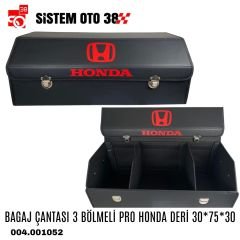 BAGAJ ÇANTASI 3 BÖLMELİ PRO HONDA DERİ 30*75*30 |  | ARAÇ İÇİ AKSESUARLAR