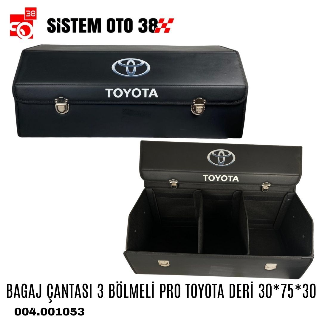 BAGAJ ÇANTASI 3 BÖLMELİ PRO TOYOTA DERİ 30*75*30 |  | ARAÇ İÇİ AKSESUARLAR