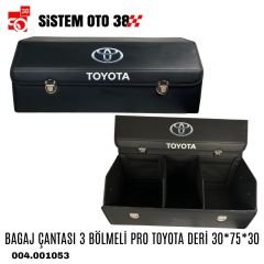 BAGAJ ÇANTASI 3 BÖLMELİ PRO TOYOTA DERİ 30*75*30 |  | ARAÇ İÇİ AKSESUARLAR
