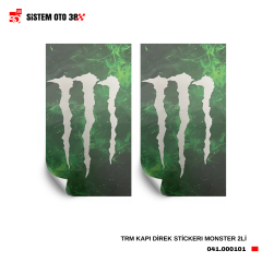 TRM KAPI DİREK STİCKERI MONSTER 2Lİ |  | STİCKER ÇEŞİTLERİ