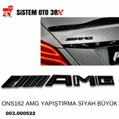 ONS162 AMG YAPIŞTIRMA SİYAH BÜYÜK |  | ARAÇ DIŞI AKSESUARLAR