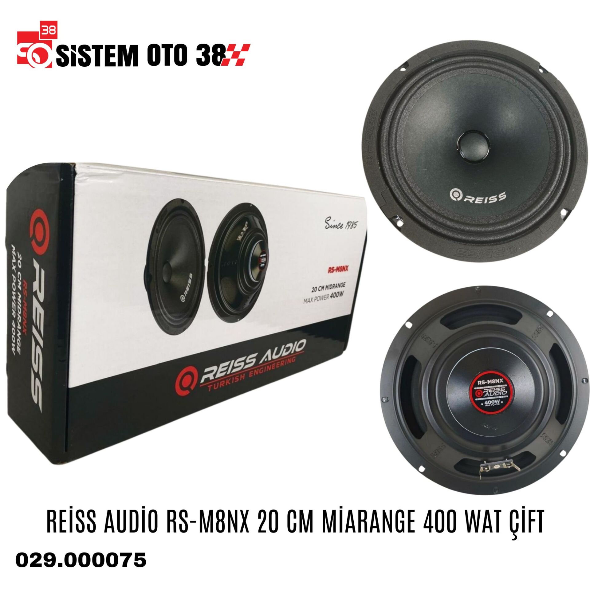 REİSS AUDİO RS-M8NX 20 CM MİARANGE 400 WAT ÇİFT |  | MİDRANGELER