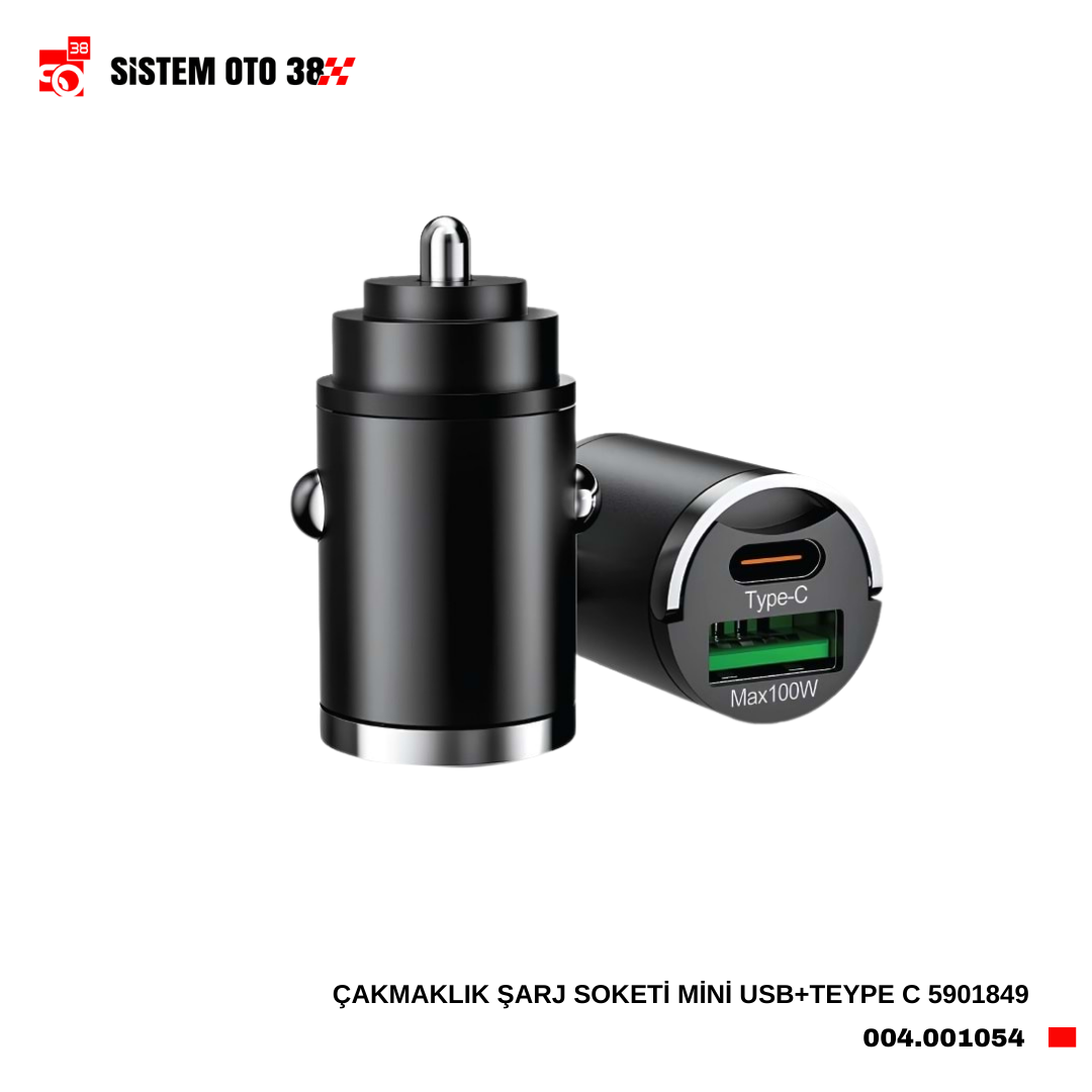 ÇAKMAKLIK ŞARJ SOKETİ MİNİ USB+TEYPE C 5901849 |  | ŞARJ ALETİ VE AUX KABLO