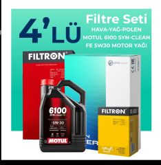 Filtron Volvo V60 1.6 Benzin Filtre Bakım Seti Motul Motor Yağlı (2011-2015) 4 Lü