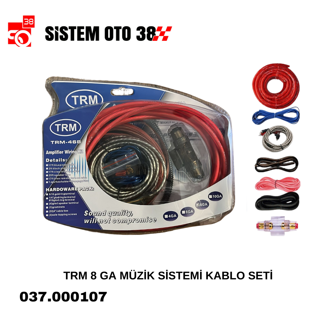 TRM 8 GA MÜZİK SİSTEMİ KABLO SETİ |  | SES MONTAJ EKİPMANLARI