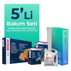 BOSCH Volvo V60 1.6 Dizel Filtre Bakım Seti Shell Motor Yağlı (2011-2015) 5 Li