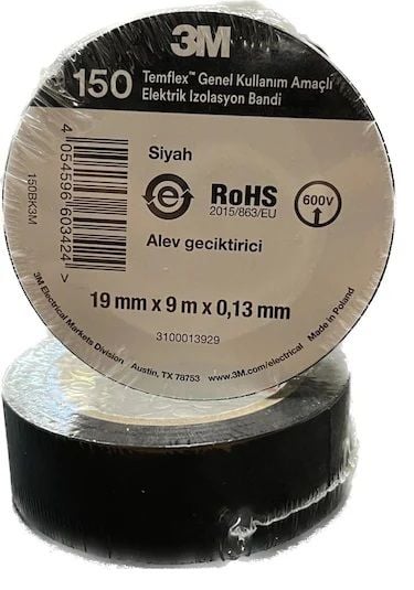 İZOLE BANT 18 mm 10 mt I. KALİTE | 3M