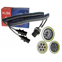 ADAPTÖR ÇİFTLİ KABLO (POLİÜRETAN) PLASTİK FİŞLİ 15 GİRİŞLİ 15 BAĞLANTILI FİŞ 7 GİRİŞLİ N TİPİ PLASTİK FİŞ,7 GİRİŞLİ S TİPİ PLASTİK FİŞ 2 ADET (1X1,5MM2+6X1MM2)     PLASTİK YAY KORUMALI 4,50 MT,