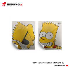 TRM YAN CAM STİCKERI SİMPSONS 2Lİ |  | STİCKER ÇEŞİTLERİ