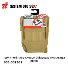 TEPAY PUFİ RACE KAUÇUK ÜNİVERSAL PASPAS BEJ GENİŞ |  | ÜNİVERSAL PASPASLAR