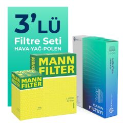 MANN Volvo XC40 2.0 Dizel Filtre Bakım Seti (2018-2023) 3 Lü
