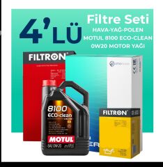 Filtron Volvo XC40 2.0 Dizel Filtre Bakım Seti Motul Motor Yağlı (2018-2023) 4 Lü