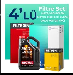 Filtron Volvo XC40 1.5 Benzin Filtre Bakım Seti Motul Motor Yağlı (2018-2023) 4 Lü